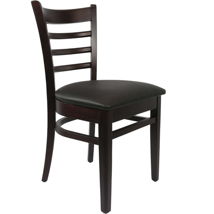 Durafurn Florence Chair - Chocolate - Black Vinyl Seat