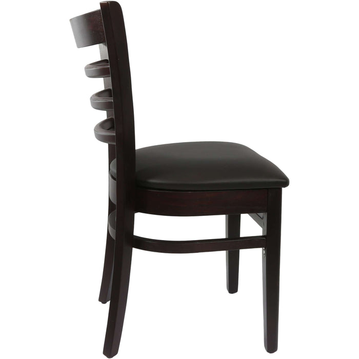 Durafurn Florence Chair - Chocolate - Black Vinyl Seat