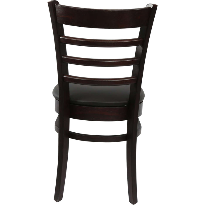 Durafurn Florence Chair - Chocolate - Black Vinyl Seat