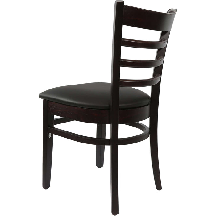 Durafurn Florence Chair - Chocolate - Black Vinyl Seat