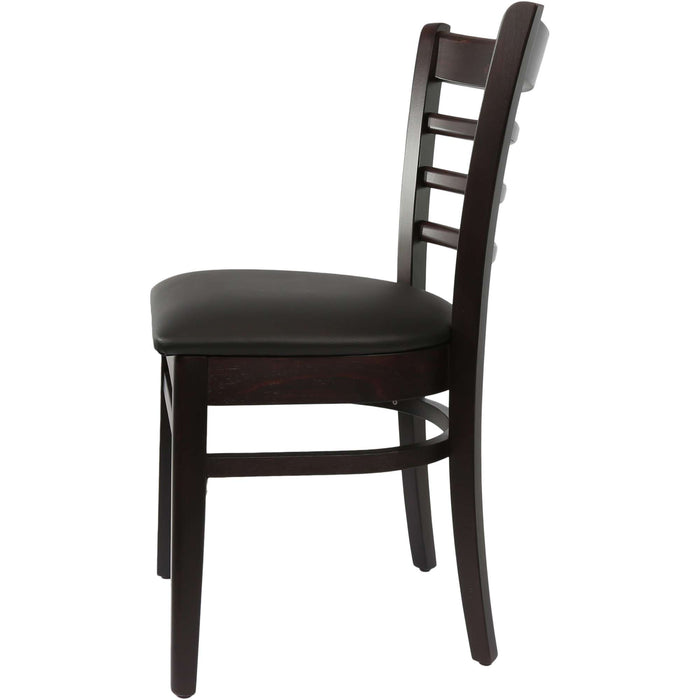 Durafurn Florence Chair - Chocolate - Black Vinyl Seat