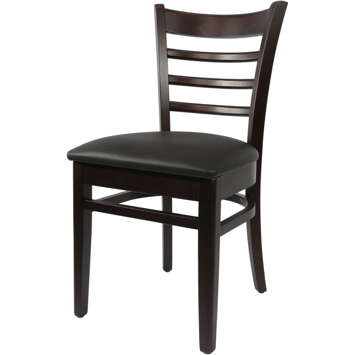 Durafurn Florence Chair - Chocolate - Black Vinyl Seat