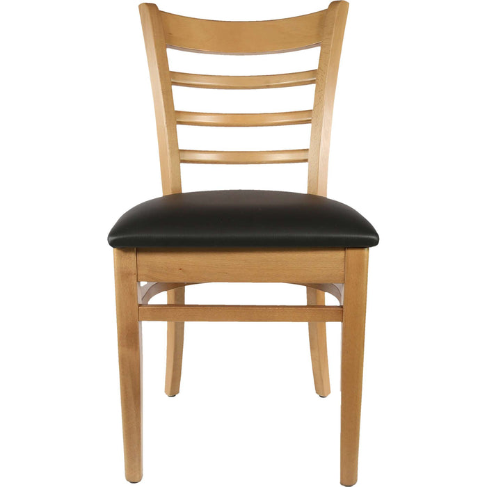 Durafurn Florence Chair - Natural - Black Vinyl Seat