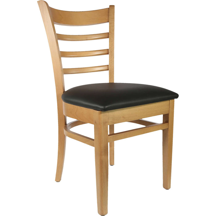 Durafurn Florence Chair - Natural - Black Vinyl Seat