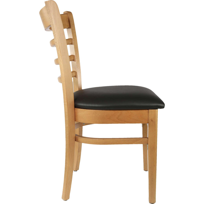 Durafurn Florence Chair - Natural - Black Vinyl Seat