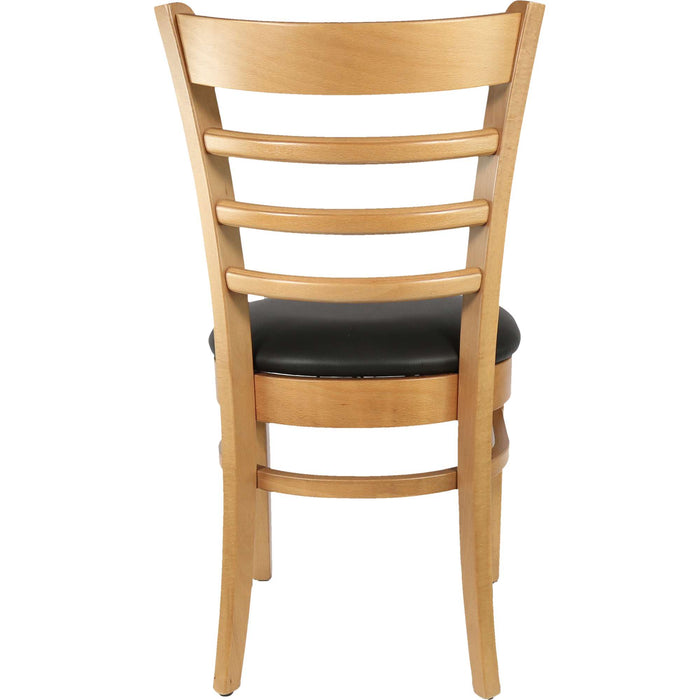Durafurn Florence Chair - Natural - Black Vinyl Seat