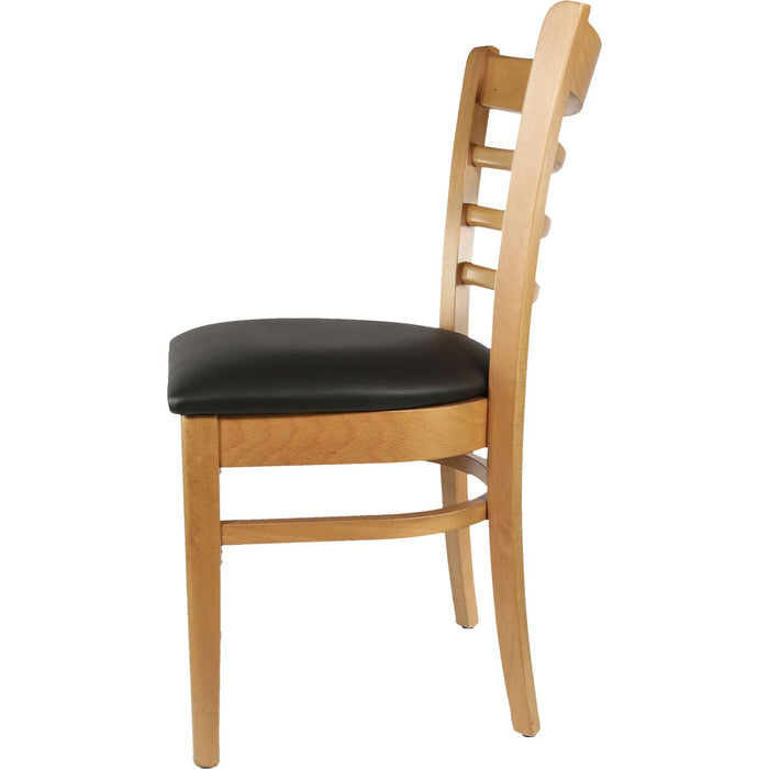 Durafurn Florence Chair - Natural - Black Vinyl Seat