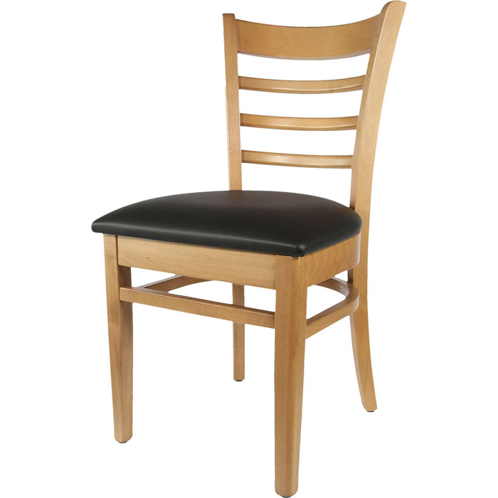 Durafurn Florence Chair - Natural - Black Vinyl Seat
