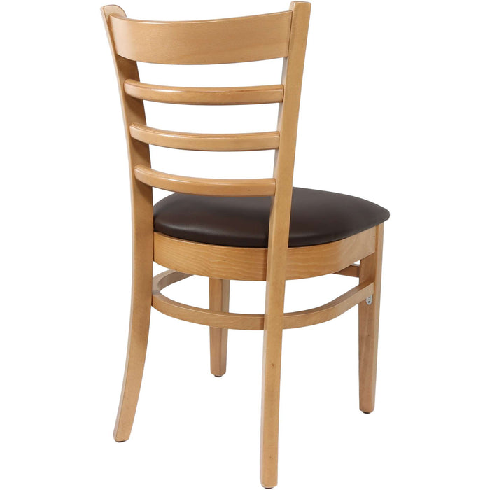 Durafurn Florence Chair - Natural - Chocolate Vinyl Seat