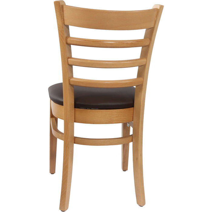 Durafurn Florence Chair - Natural - Chocolate Vinyl Seat