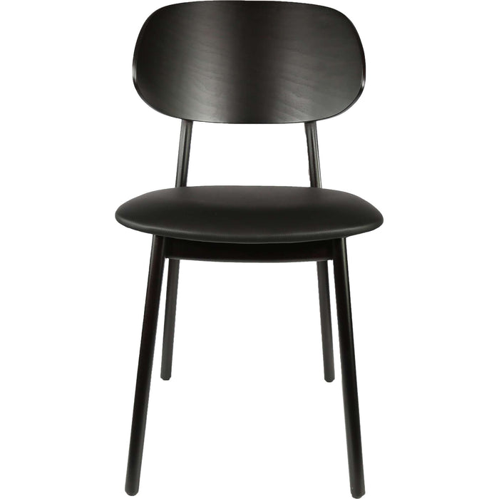 Durafurn Ban Chair - Black Dolaro Vinyl Seat - Wenge H Frame