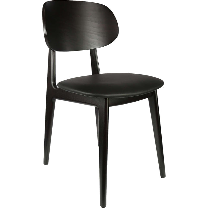 Durafurn Ban Chair - Black Dolaro Vinyl Seat - Wenge H Frame