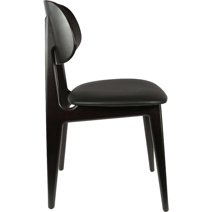 Durafurn Ban Chair - Black Dolaro Vinyl Seat - Wenge H Frame