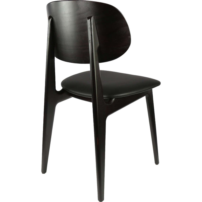Durafurn Ban Chair - Black Dolaro Vinyl Seat - Wenge H Frame