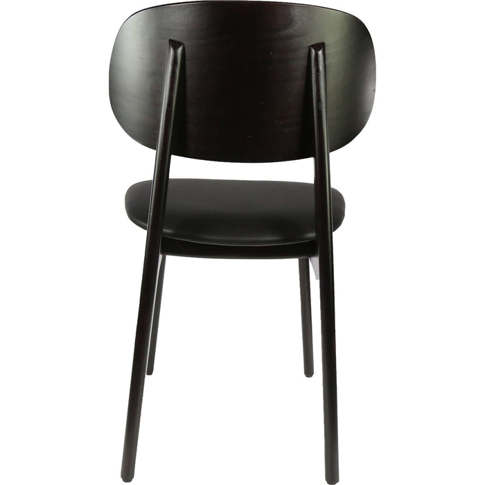 Durafurn Ban Chair - Black Dolaro Vinyl Seat - Wenge H Frame