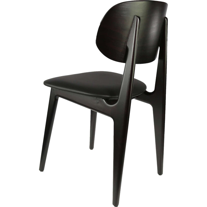 Durafurn Ban Chair - Black Dolaro Vinyl Seat - Wenge H Frame