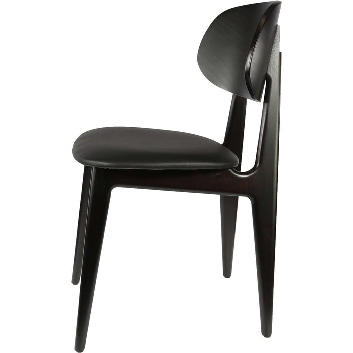 Durafurn Ban Chair - Black Dolaro Vinyl Seat - Wenge H Frame
