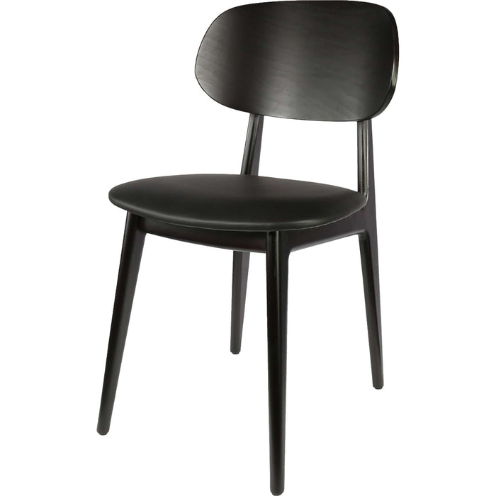 Durafurn Ban Chair - Black Dolaro Vinyl Seat - Wenge H Frame