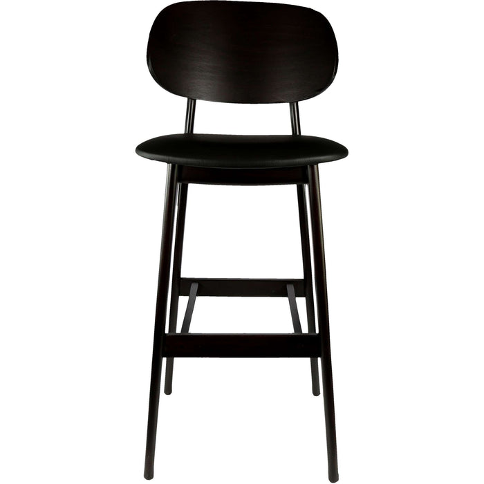 Durafurn Ban Barstool - Black Dolaro Vinyl Seat - Wenge H Frame