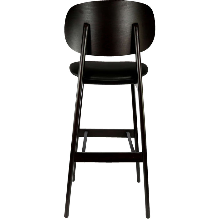 Durafurn Ban Barstool - Black Dolaro Vinyl Seat - Wenge H Frame
