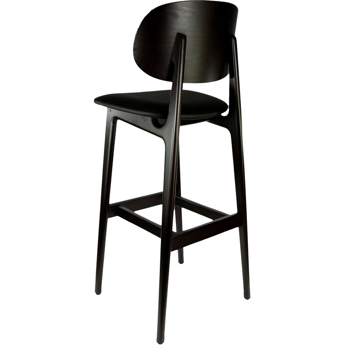 Durafurn Ban Barstool - Black Dolaro Vinyl Seat - Wenge H Frame