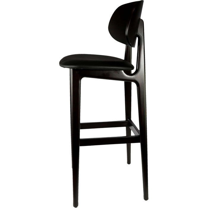 Durafurn Ban Barstool - Black Dolaro Vinyl Seat - Wenge H Frame