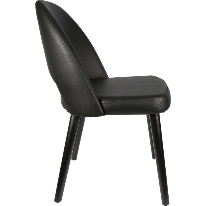 Durafurn Semifreddo Chair - Black Legs/Black Vinyl