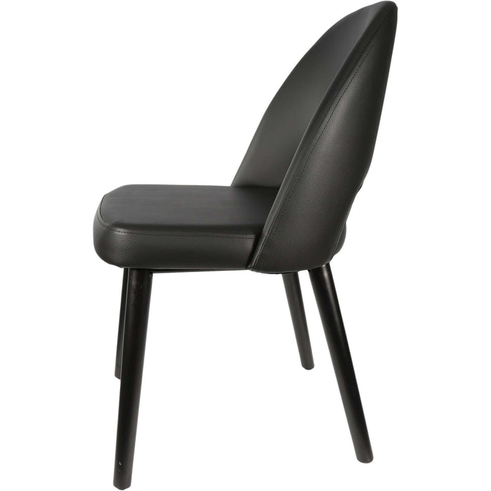 Durafurn Semifreddo Chair - Black Legs/Black Vinyl