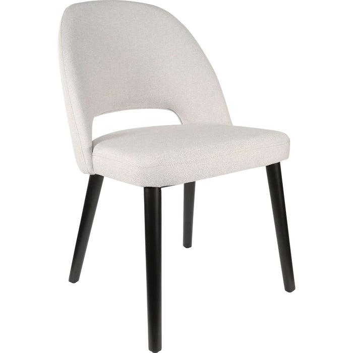 Durafurn Semifreddo Chair - Black Legs/ Light Grey Woven Fabric