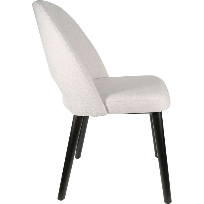 Durafurn Semifreddo Chair - Black Legs/ Light Grey Woven Fabric