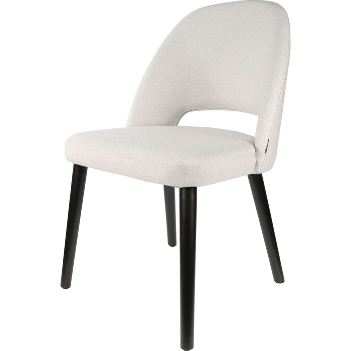 Durafurn Semifreddo Chair - Black Legs/ Light Grey Woven Fabric