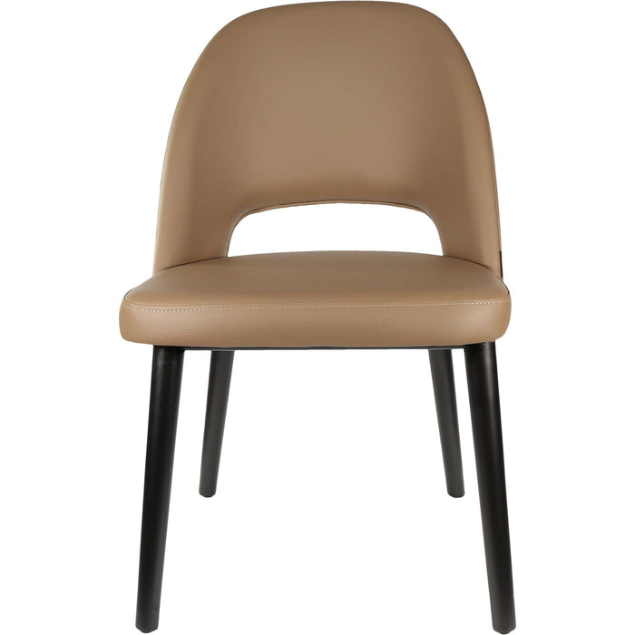 Durafurn Semifreddo Chair - Black Legs/Taupe Vinyl