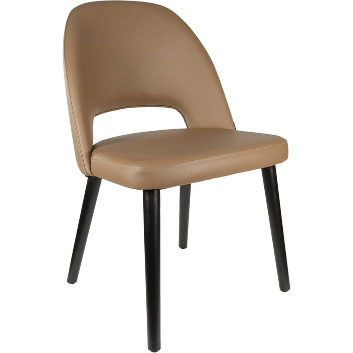 Durafurn Semifreddo Chair - Black Legs/Taupe Vinyl