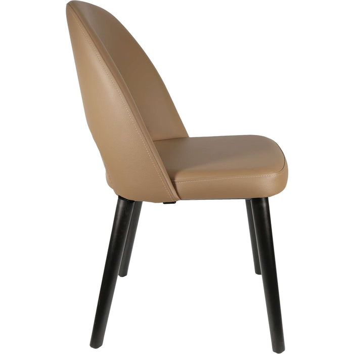Durafurn Semifreddo Chair - Black Legs/Taupe Vinyl