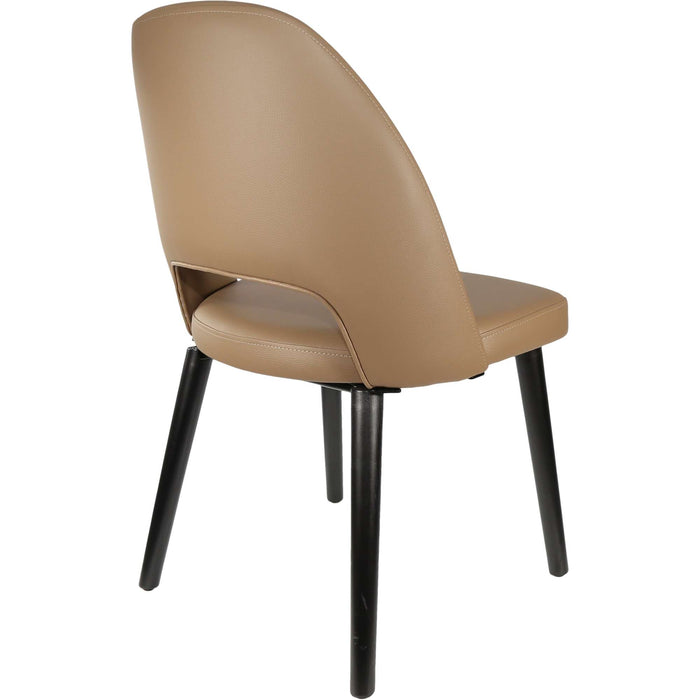 Durafurn Semifreddo Chair - Black Legs/Taupe Vinyl
