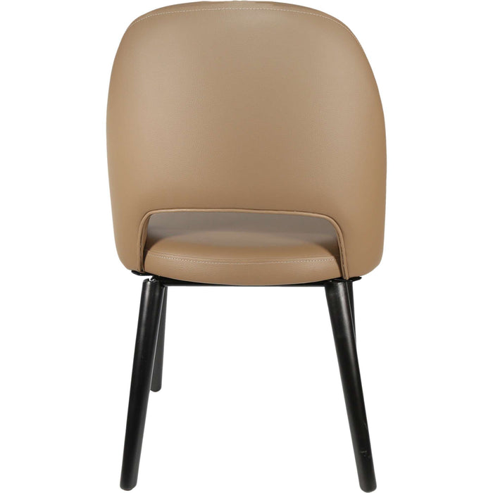 Durafurn Semifreddo Chair - Black Legs/Taupe Vinyl