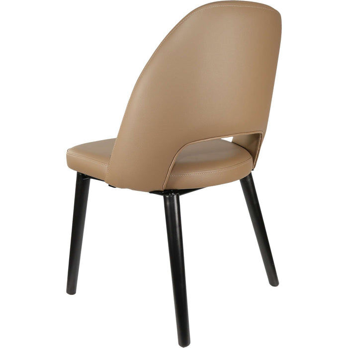 Durafurn Semifreddo Chair - Black Legs/Taupe Vinyl