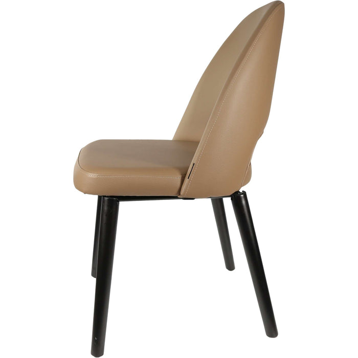Durafurn Semifreddo Chair - Black Legs/Taupe Vinyl