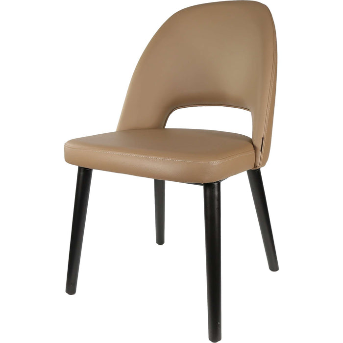 Durafurn Semifreddo Chair - Black Legs/Taupe Vinyl