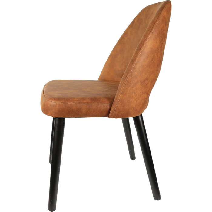 Durafurn Semifreddo Chair - Black Legs/Tan Fabric