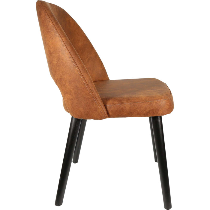 Durafurn Semifreddo Chair - Black Legs/Tan Fabric