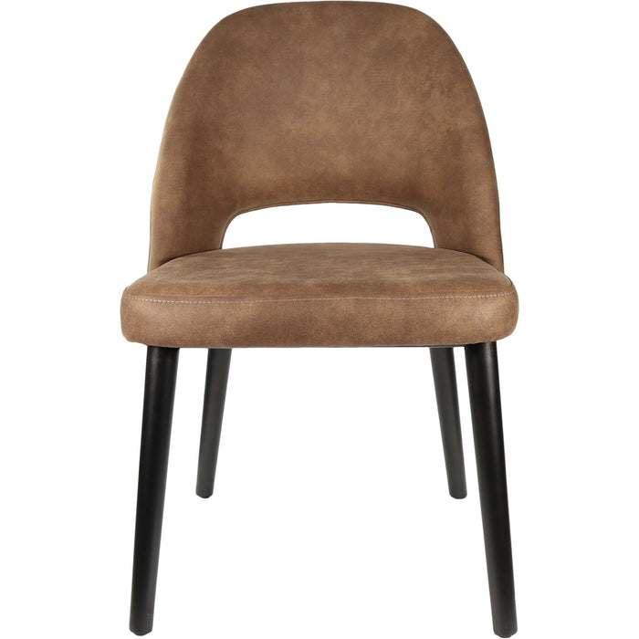 Durafurn Semifreddo Chair - Black Legs/Mocha Fabric