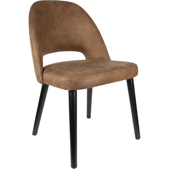 Durafurn Semifreddo Chair - Black Legs/Mocha Fabric