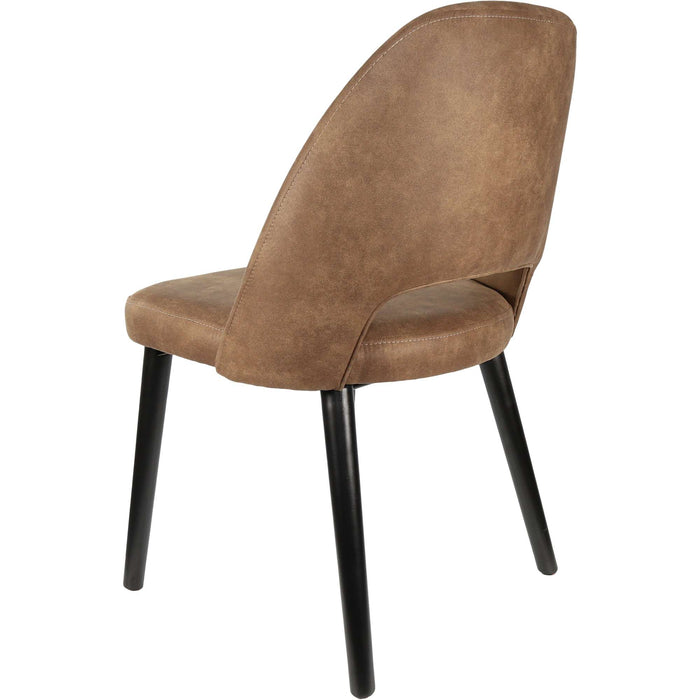 Durafurn Semifreddo Chair - Black Legs/Mocha Fabric