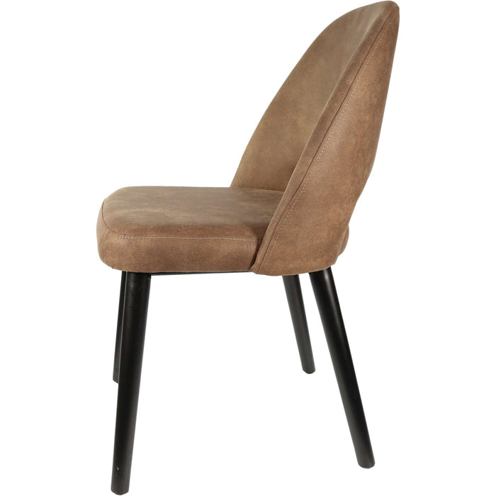 Durafurn Semifreddo Chair - Black Legs/Mocha Fabric