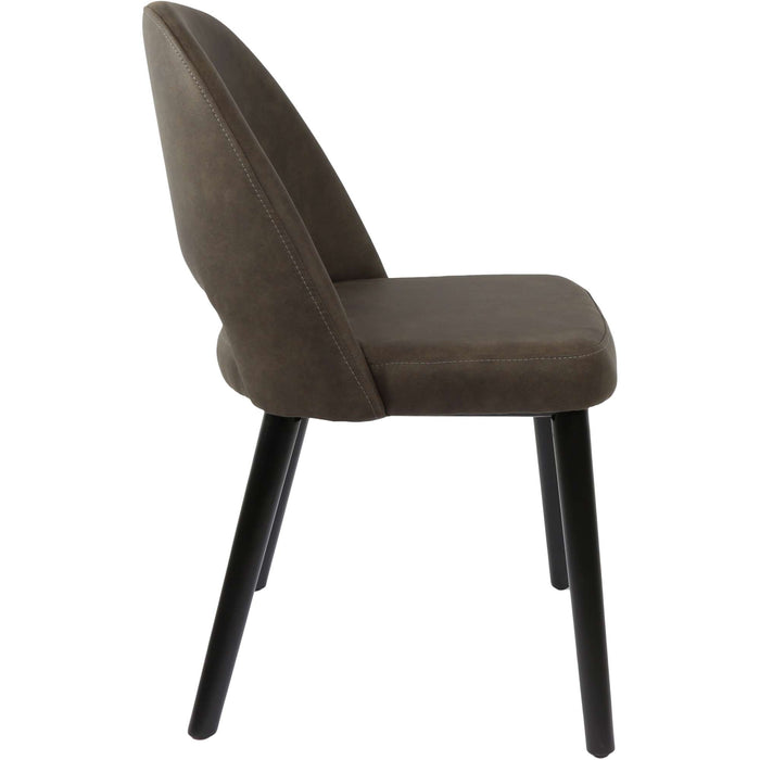 Durafurn Semifreddo Chair - Black Legs/Charcoal Fabric