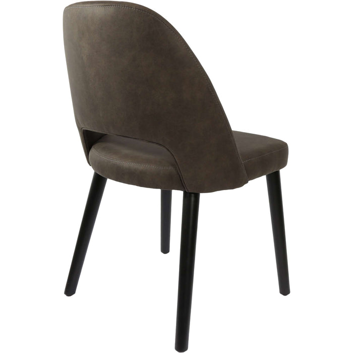Durafurn Semifreddo Chair - Black Legs/Charcoal Fabric