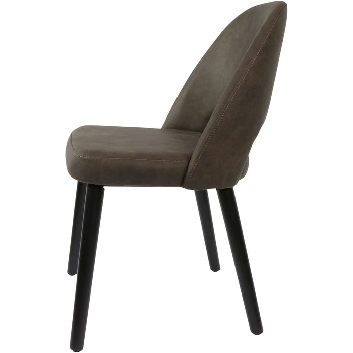 Durafurn Semifreddo Chair - Black Legs/Charcoal Fabric