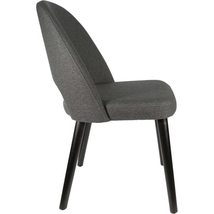 Durafurn Semifreddo Chair - Black Legs/Anthracite Woven Fabric