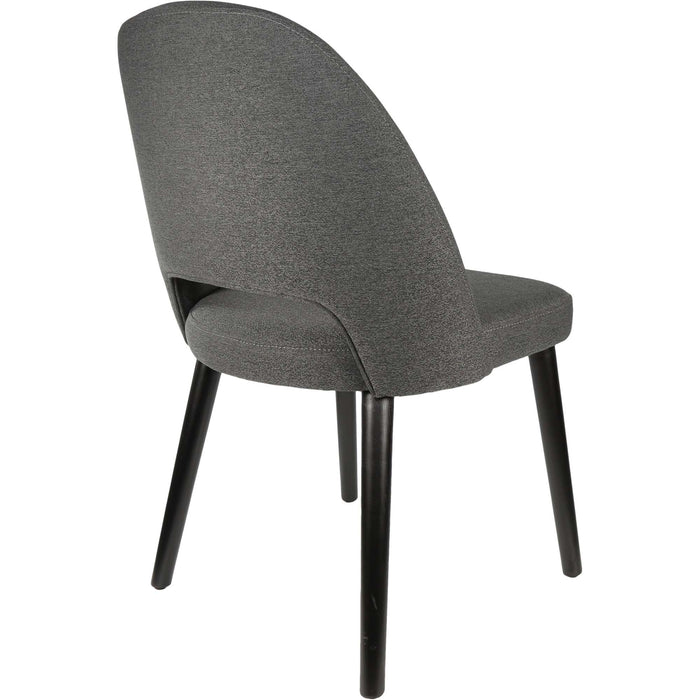Durafurn Semifreddo Chair - Black Legs/Anthracite Woven Fabric